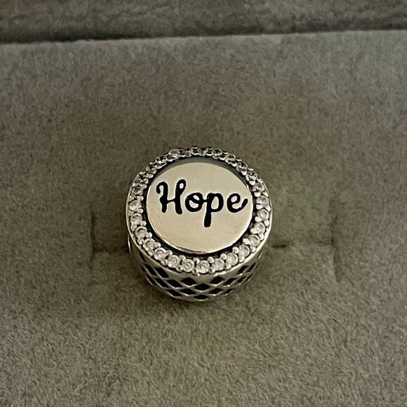 Pandora Breast Cancer Ribbon of Strength Dangle Charm Hope Bead Pendant - Picture 4 of 4